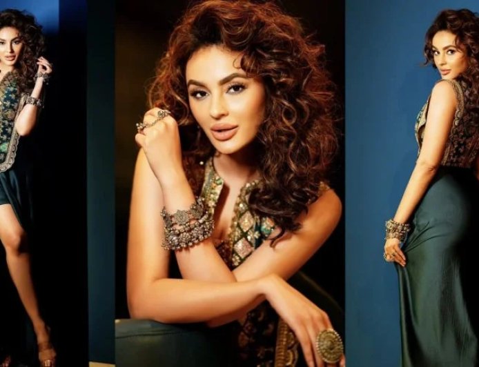 Seerat Kapoor Turns Up The Heat in a High-Slit Peacock Glam Look — And We Just Can’t Take Our Eyes Of